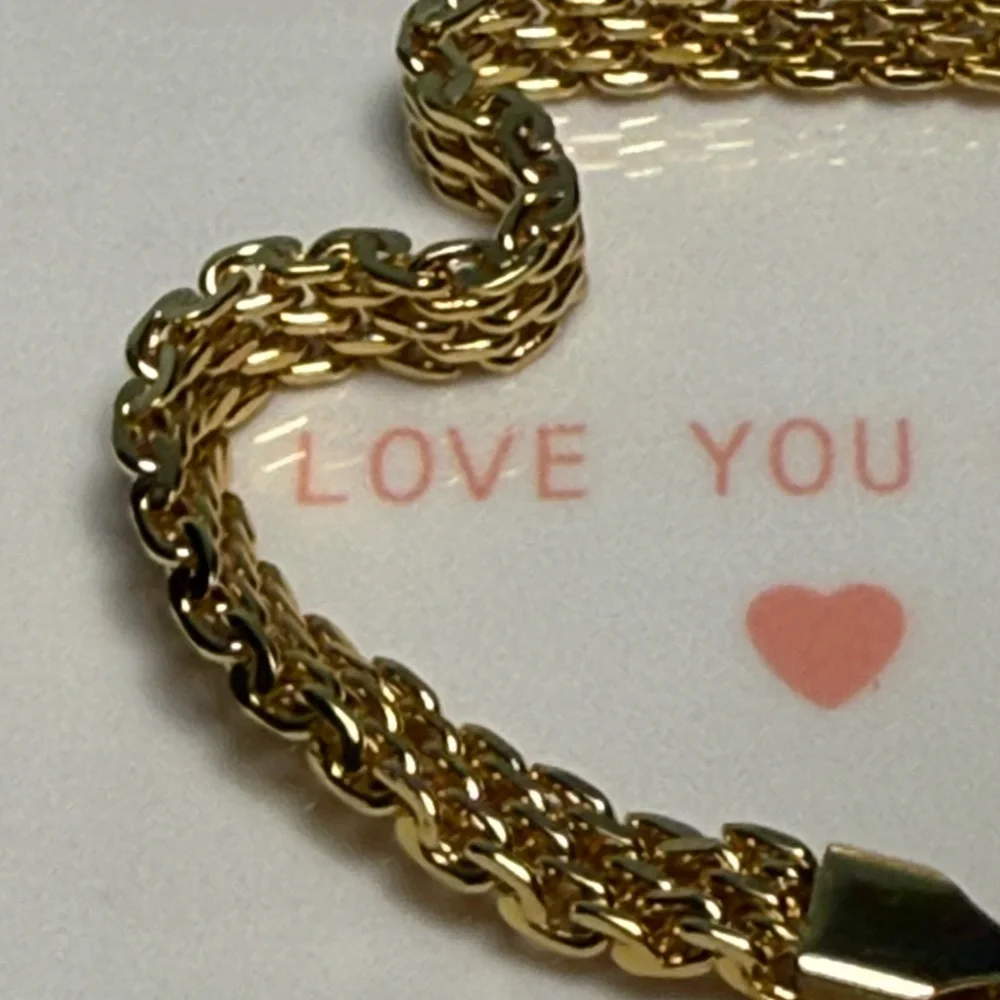 Elegant 18K Gold Chain Bracelet 
Stainless Steel Bracelet - Picture 12 of 14